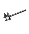 Fish Silver Straight Nose Stud NSKA-78
